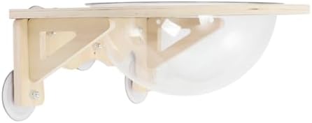 Wall-Mounted Wooden Cat Space Clear Capsule, 16.5LBS Load Capacity Transparent - Image 5