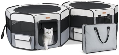 Lekereise 2-in-1 Large Cat Playpen, Dog Playpen Indoor Outdoor by Lekereise