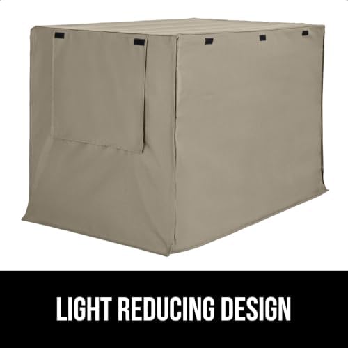 GORILLA GRIP Dog Crate Covers, Wire Kennel Topper, 30 in, Light Taupe - Image 6