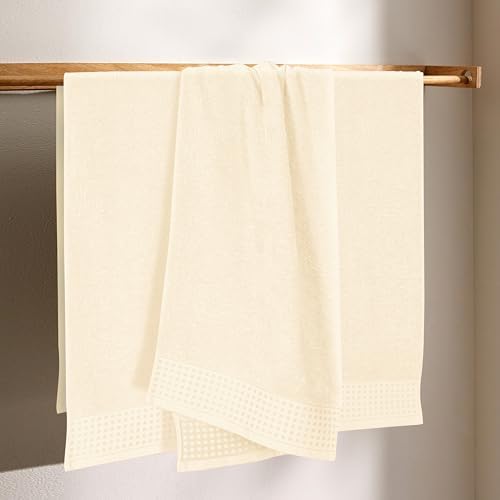GLAMBURG Ultra Soft 4 Pack Oversized Bath Towel Set 27x54 inches, 100% Cotton - Image 3