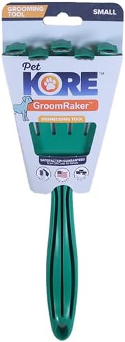 GroomRaker - Dog, Small - Green Deshedding Tool, Pet Grooming, Hair-Dander - Image 2