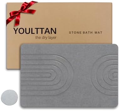 Stone Bath Mat 24"x16" by YOULTTAN
