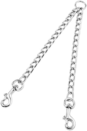 PETTOM Heavy Duty 2 Way Dog Lead Metal Chain Double Pet Clip Leash Coupler 360° by PETTOM