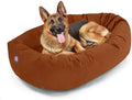 Majestic Pet 52 Inch Suede Calming Dog Bed Washable – Cozy Soft Round Dog Bed by MajesticPet