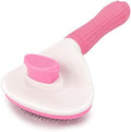 Depets Cat Brush for Shedding, Skin Friendly Self-Clean Dog Slicker Brush by Depets