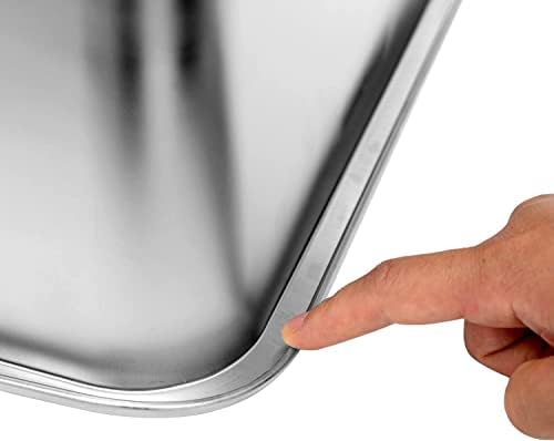 Kichwit Large Stainless Steel Cat Litter Box, 17.5" x 13.5" x 7.9" - Image 3