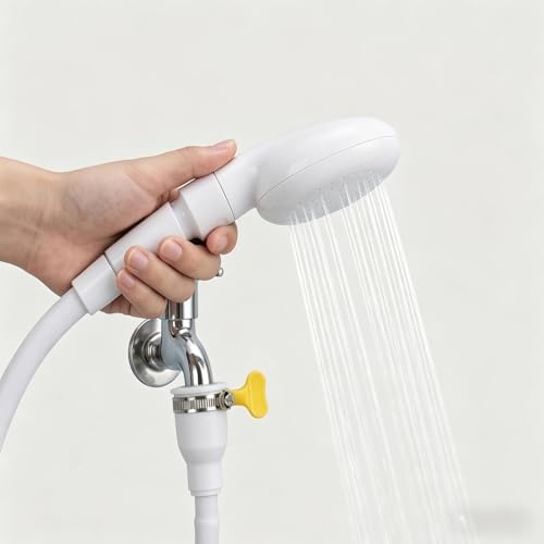 White Sink Spray Rubber Hose, PVC Sink Hose Attachment - Image 3