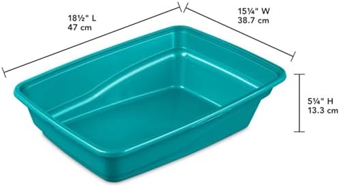 Sterilite Large Cat Litter Pan, High Sides and Low Entry - Image 3
