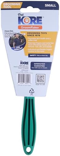 GroomRaker - Dog, Small - Green Deshedding Tool, Pet Grooming, Hair-Dander - Image 4