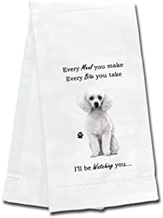 White Poodle Kitchen Towels by ESPETS