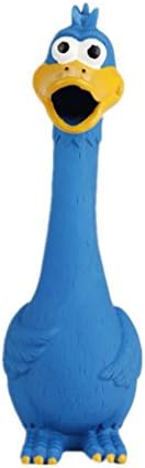 Tamu style Rubber Chicken Dog Toy, 11-Inch Blue Screaming Squeaky Toy by Tamustyle