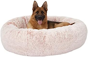 Bedfolks Calming Fluffy Donut Dog Bed by Bedfolks