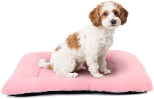 Pink Dog Bed for Crate or Cage 22 Inch for Extra Small Dogs, Soft Fluffy Comfy by ZihapgpzpPetSupplies