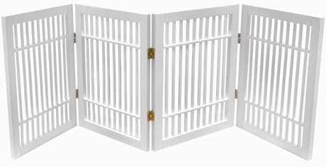 Urnporium Pet Dog Gate Freestanding, Strong Durable Folding Wooden Fence by Urnporium