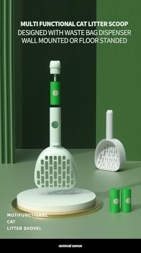 Cat Litter Scoop with Holder and Refill Bags, Mess-Free Cat Litter Scooper - Image 2