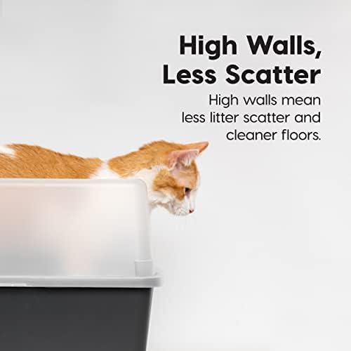 IRIS USA High Sided Cat Litter Box, Scatter Shield - Image 6