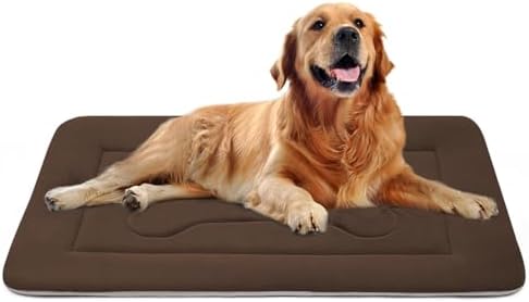 Large Dog Bed Soft Dog Crate Pad Mat, 42 in Non-Slip Bottom Washable Dog by JoicyCoDogBeds