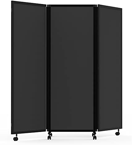 Stand Up Desk Store ReFocus Three-Panel Trifold Acoustic Fabric Room Divider by SStandUpDeskStore