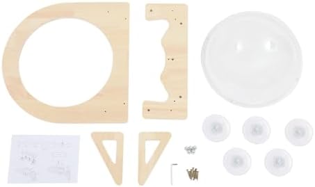 Wall-Mounted Wooden Cat Space Clear Capsule, 16.5LBS Load Capacity Transparent - Image 2