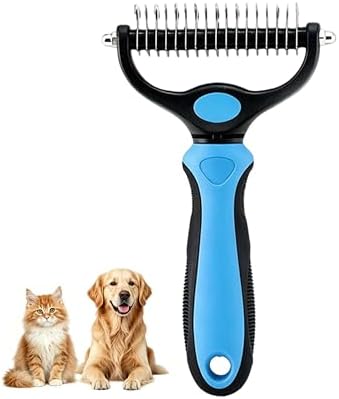Dematting Comb for Dogs and Cats, Undercoat Rake Pet Brush for Long Hair by Unknown