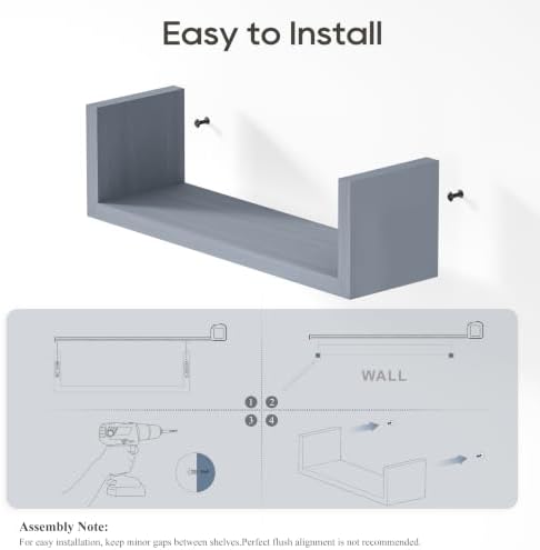 SRIWATANA Weathered Gray Floating Shelves - Image 6