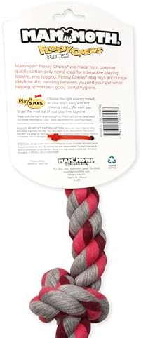 Mammoth Flossy Chews Multi Color 5 Knot Rope Tug – Premium Cotton-Poly Tug Toy - Image 4
