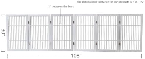 Urnporium Pet Dog Gate Freestanding, Strong Durable Folding Wooden Fence - Image 3