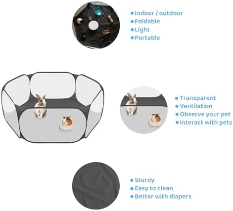 Amakunft Small Animal Playpen, Pop-Up Portable Play Yard - Image 2