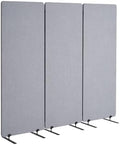 VEVOR Office Partitions, 3 Panel PET Polyester Soundproof Room Screen, Folding by VEVOR
