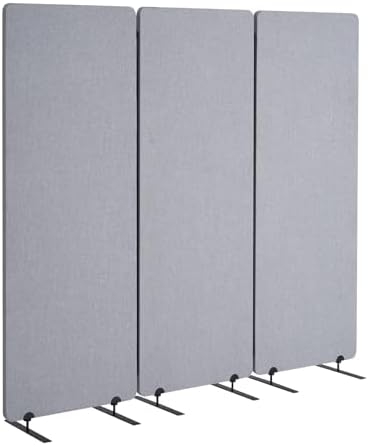 VEVOR Office Partitions, 3 Panel PET Polyester Soundproof Room Screen, Folding by VEVOR