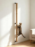 65" Wall Mounted Cat Scratching Post, Adjustable Jute Cat Wall Scratcher by Midollarle