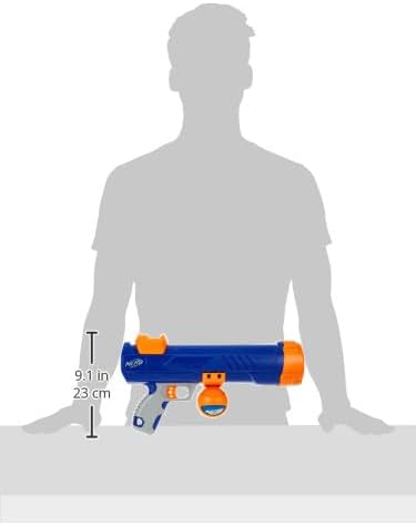Nerf Dog Tennis Ball Blaster Dog Toy Blue/Orange, 16 Inch Compact Blaster - Image 4