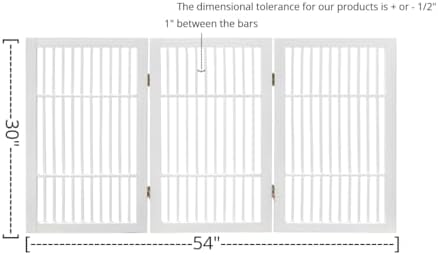 Urnporium Pet Dog Gate Freestanding, Strong Durable Folding Wooden Fence - Image 3