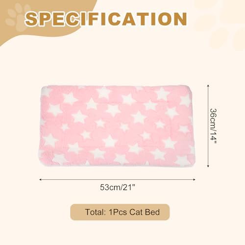 Dog Cat Bed Mat, Soft Coral Fleece Pet Cushion Pad - Image 2