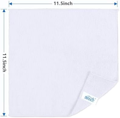HOMEXCEL White Cleaning Rags 5 Pack, Highly Absorbent Microfiber Cleaning Cloth - Image 2