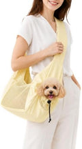 Dog Sling Carrier for Small Dogs & Cats Up to 15lbs, Hands Free Pet Carrier by AXEARTE