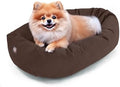 Majestic Pet 24 Inch Suede Calming Dog Bed Washable – Cozy Soft Round Dog Bed by MajesticPet