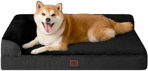 EHEYCIGA Memory Foam Dog Bed Large Size Dogs, Orthopedic Dog Bed Large by EHEYCIGA