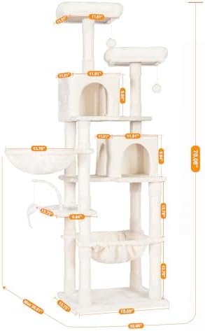 Heybly Cat Tree, 70 inches Tall Cat Tower - Image 4
