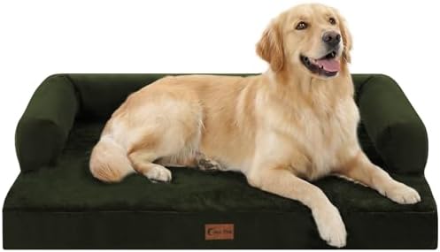 Waterproof Orthopedic Dog Bed for Large Dogs, Olive Green by CasaPaw