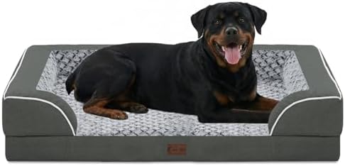 Orthopedic Dog Bed for Extra Large Dogs, Dark Grey by CasaPaw