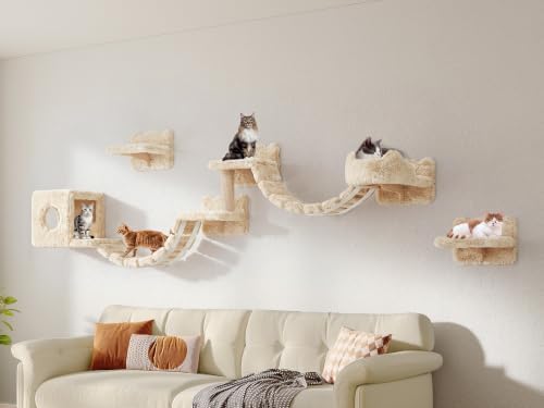 Cat Wall Furniture, 9 in 1 Cat Wall Shelves Set by Homiflex