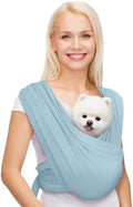AnccoPlus Small Dog Sling Carrier, Hands-Free, Baby Blue by AnccoPlus