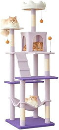MWPO Flower Large Cat Tree, 70.1-Inch Multi-Level Tall Cat Tower by MWPO