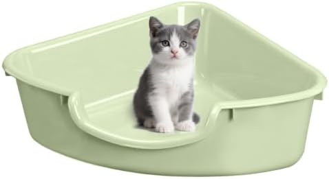 Corner Litter Box, Low Entry Kitten Litter Box by Unknown