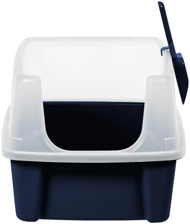 Navy high-Sided Open top cat Litter Box - Image 5