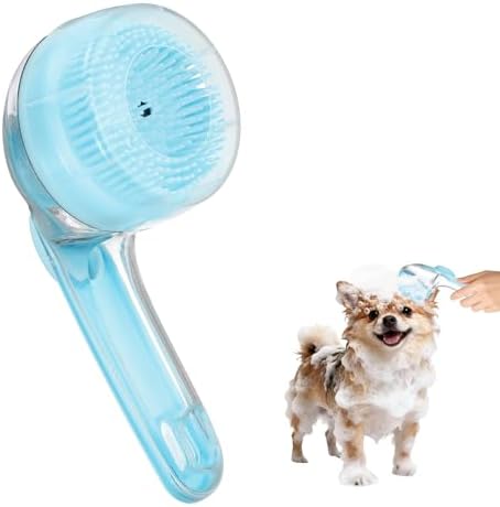 Pet Bath Brush, Dog Shampoo Brush New 2 in 1 Grooming Massage Scrubber Bubble by Unknown