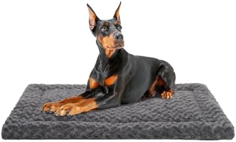 Exsnugy Washable Dog Bed Mat Large Size Fluffy Pet Crate Pad 48x30 XXL by Exsnugypetproducts