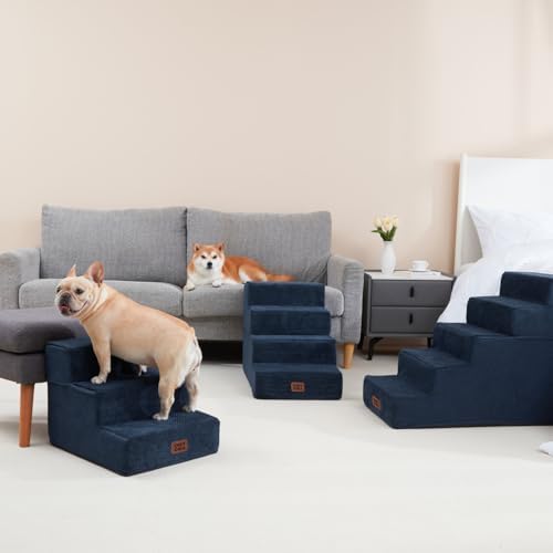 EHEYCIGA Dog Stairs for Small Dogs 13.5" H, 3-Step Dog Steps for Cats - Image 4