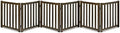 LZRS Wooden Free Standing Dog Gate 120" W x 24" H, Foldable Solid Hardwood Pet by LZRSPET